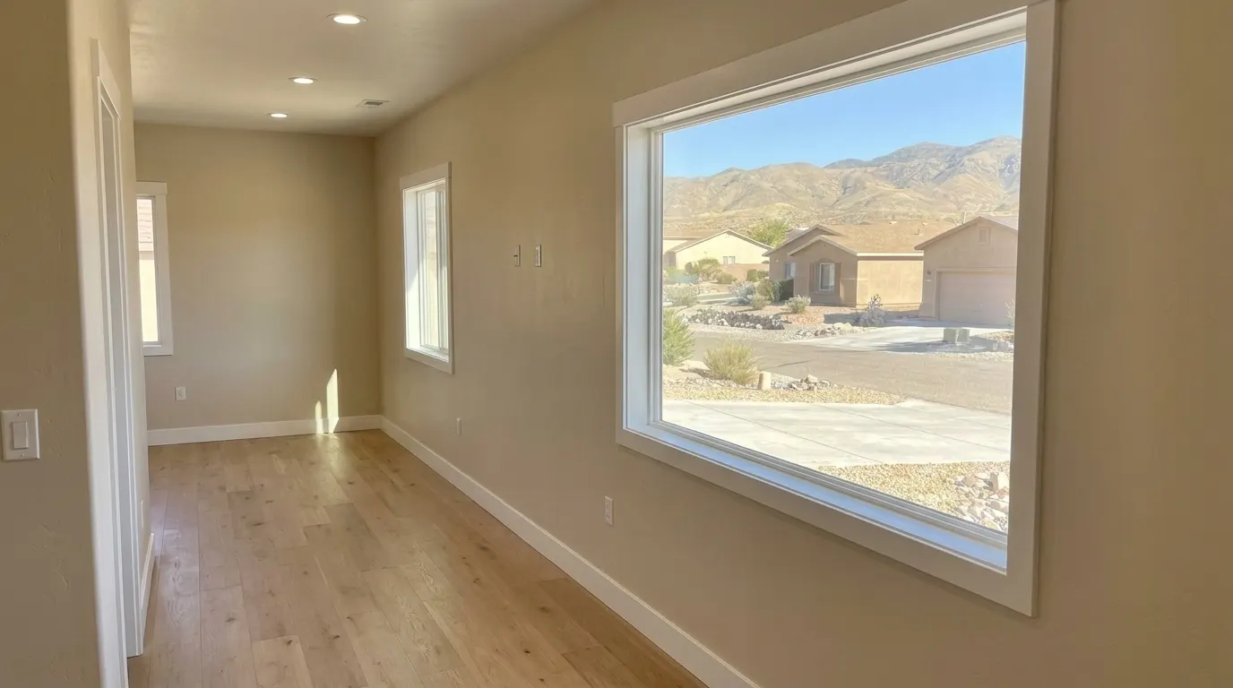 Same room fully rebuilt and finished after reconstruction